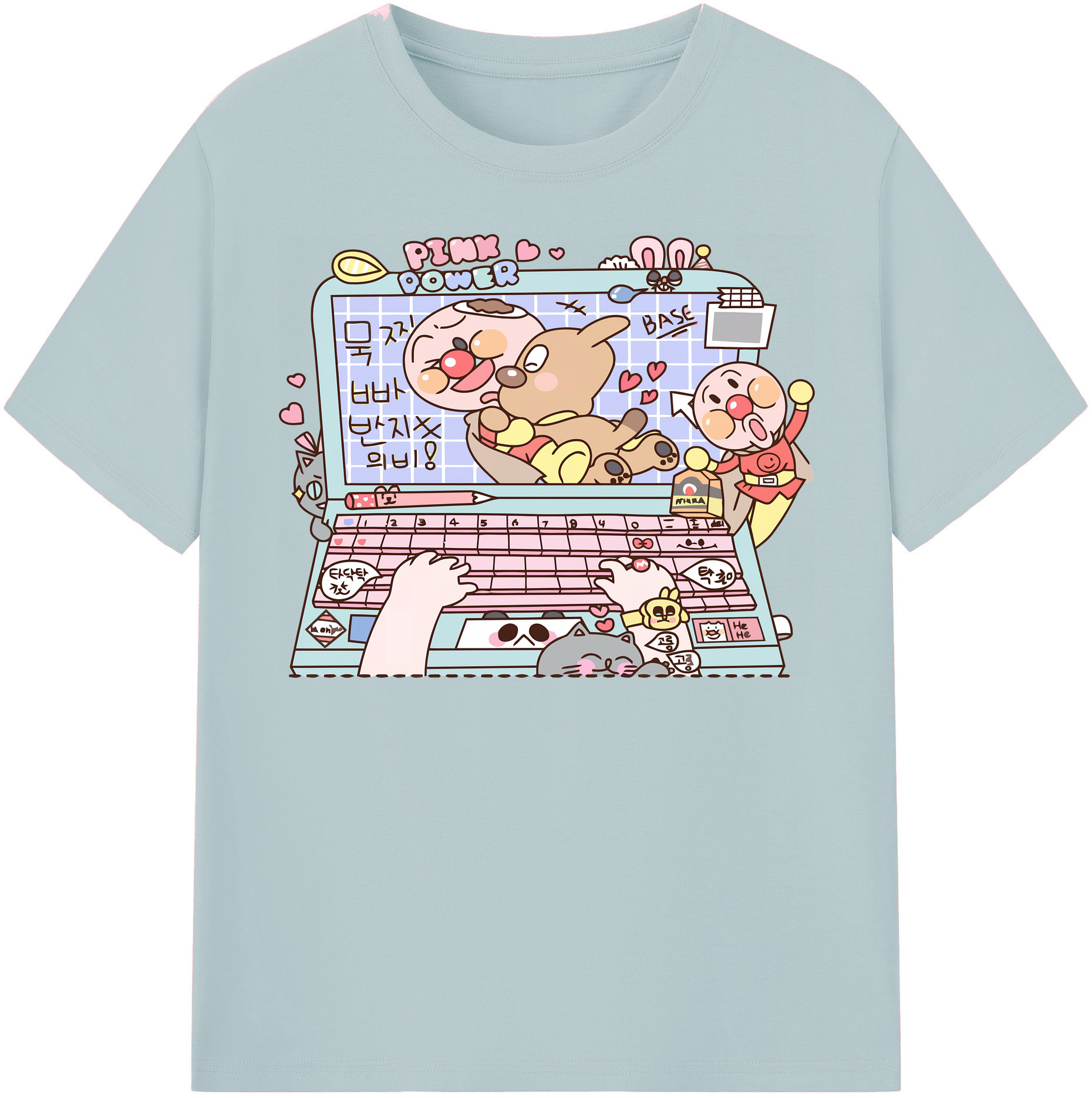 （画像用） アンパンマン Anpanman 綿100％半袖Tシャツ（フロントプリント）